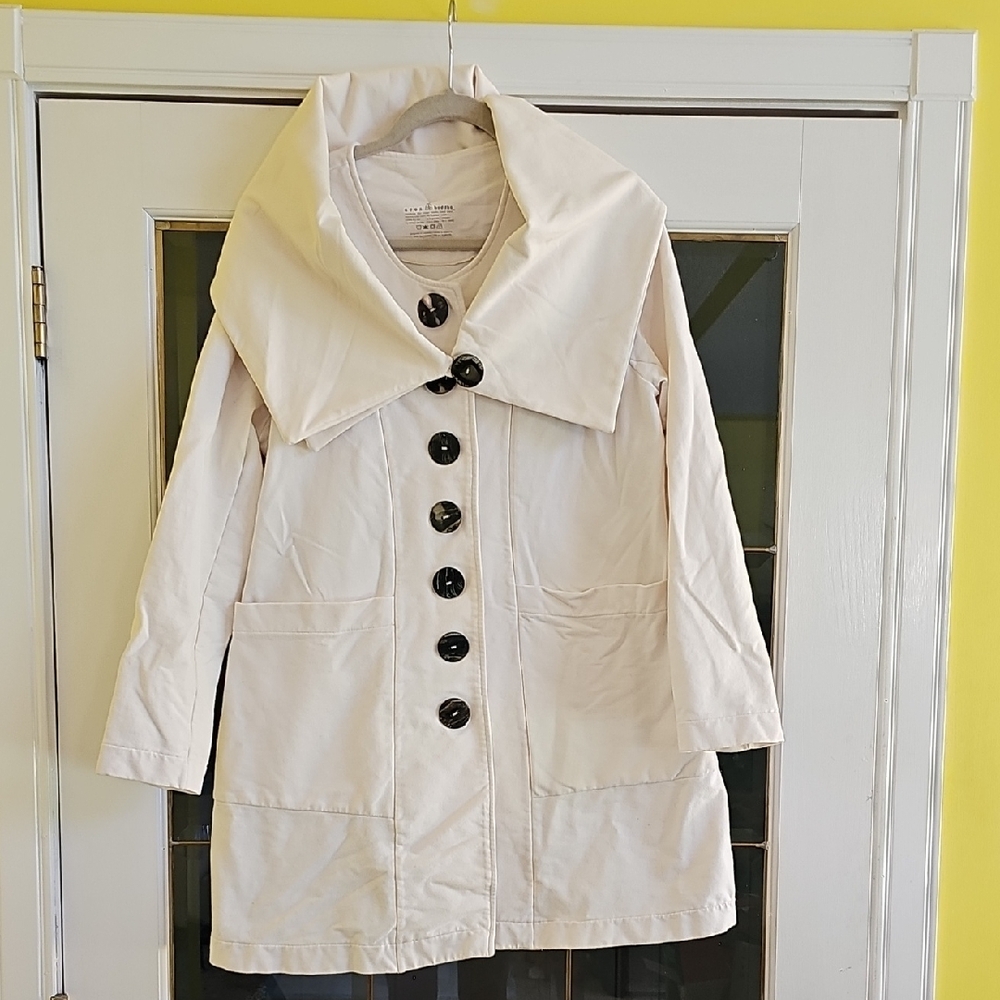 Neon Buddha Elegant Off White Women's Coat